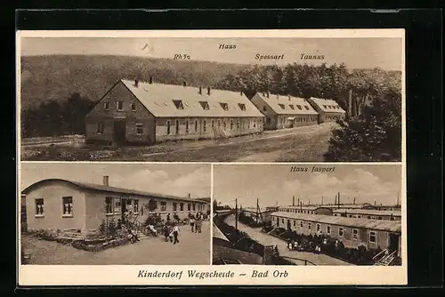 AK Bad Orb, Kinderdorf Wegscheide in drei Ansichten