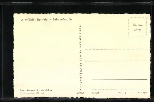 AK Leinefelde (Eichsfeld), Bahnhofstrasse