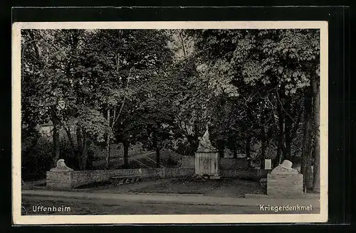 AK Uffenheim, Partie beim Kriegerdenkmal