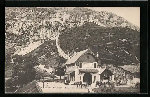 AK Lourdes, Funiculaire du Pic du Jer, Bergbahn