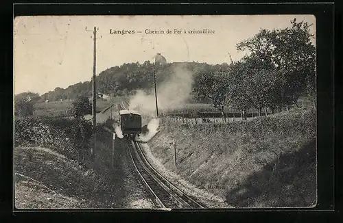 AK Langres, Chemin de Fer à crèmaillère, Bergbahn