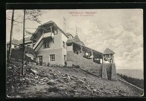 AK Wildbad, Bergbahn - Station Sommerberg
