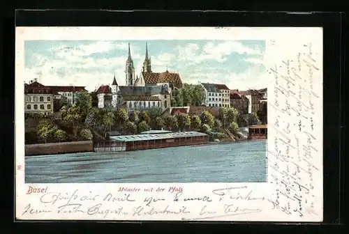 AK Basel, Münster mit der Pfalz