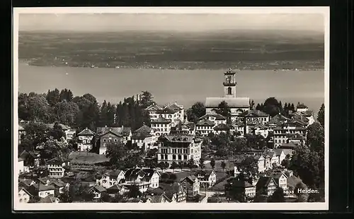 AK Heiden, Ortsansicht aus der Vogelschau