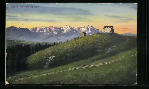 AK Gäbris, Landschaftsbild mit dem Alpstein