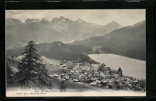 AK St. Moritz-Dorf, Gesamtansicht und die Languardkette