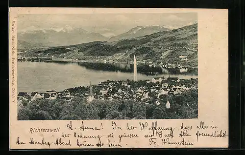 AK Richtersweil, Totalansicht aus der Vogelschau