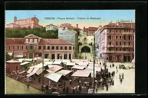 AK Trieste, Piazza Goldoni - Traforo di Montuzza