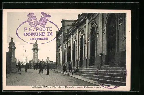 AK Caltagirone, Villa Vittorio Emanuele - Ingresso Politeama Ingrassia
