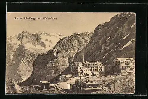 AK Kleine Scheidegg, Panorama mit Wetterhorn