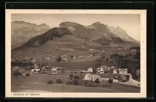 AK Weissbad, Panorama mit Ebenalp