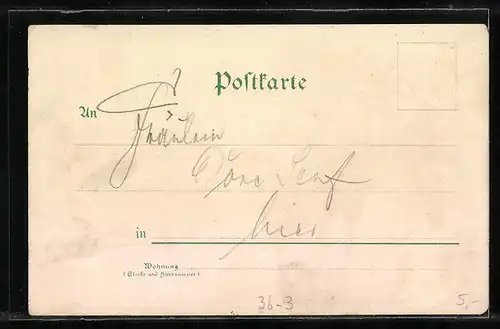 AK Behüt Dich Gott!, Trompeter zu Pferde am Ufer im Winter