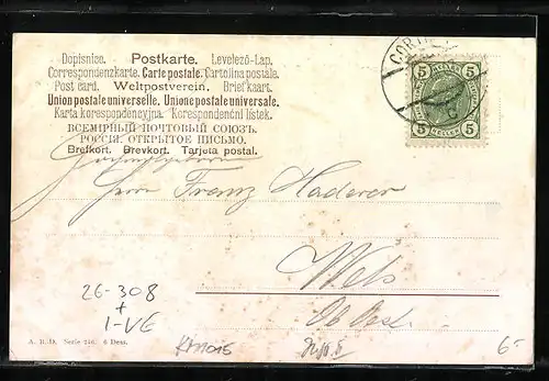 Künstler-AK Hans Treiber: Pomagagnon, Panorama