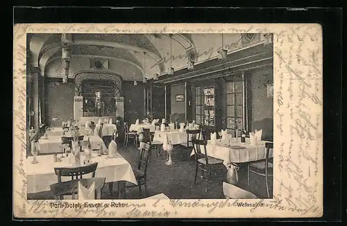 AK Essen a. Ruhr, Park-Hotel, Weinsalon, Innenansicht