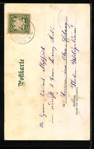 Künstler-AK sign. P. Baltin: Landschaft mit Bucheckernzweig