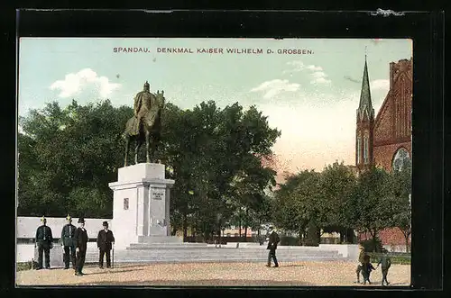 AK Spandau, Denkmal Kaiser Wilhelm des Grossen