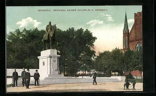 AK Spandau, Denkmal Kaiser Wilhelm des Grossen