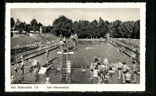 AK Bad Rothenfelde, Badegäste im Sole-Schwimmbad