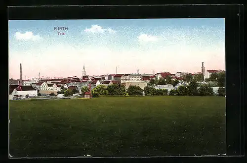 AK Fürth, Totalansicht aus der Ferne