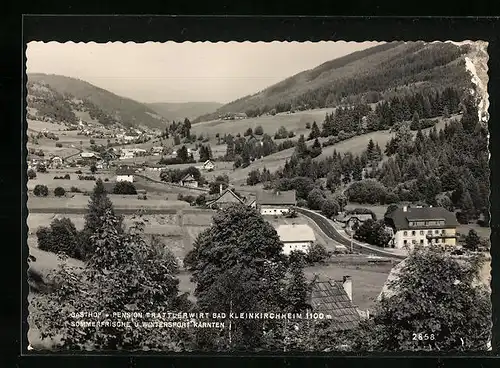 AK Bad Kleinkirchheim, Ortsansicht mit Gasthof Trattlerwirt