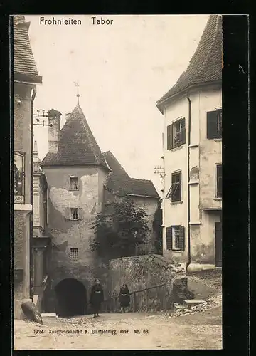 AK Frohnleiten, Strassenpartie mit Tor, Tabor