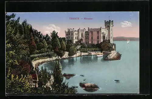 AK Trieste, Blick auf Miramar