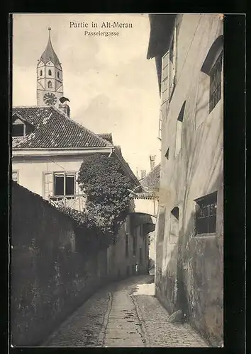 AK Alt-Meran, Ortspartie mit der Passeiergasse