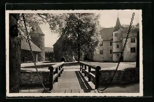 AK Hallwil, Kettenbrücke am Schloss