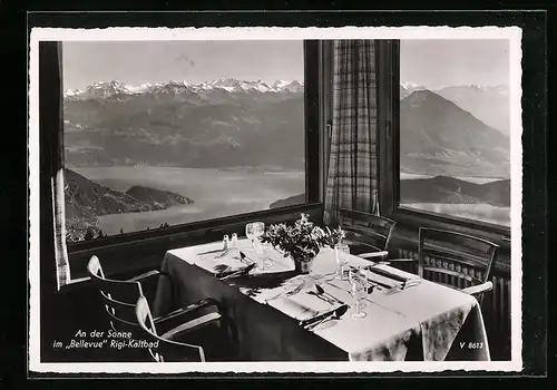 AK Rigi-Kaltbad, Hotel Bellevue, Neue Aussichtshalle und Sonnenterrasse