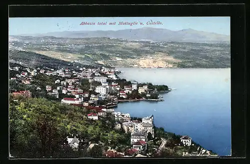 AK Abbazia, Totalansicht mit Mattuglie und Castello
