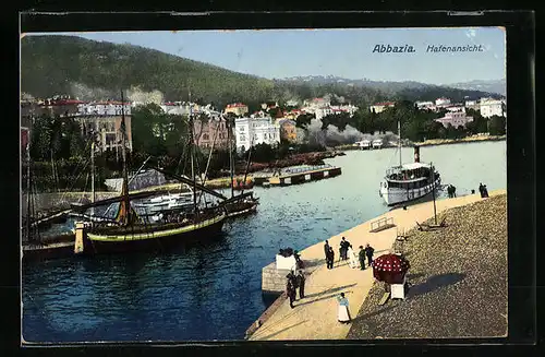 AK Abbazia, Hafenansicht