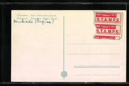 AK Dubrovnik, Devant le Palais Royal