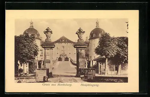 AK Moritzburg, Partie am Haupteingang