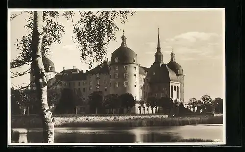 AK Moritzburg, Blick zum Jagdschloss