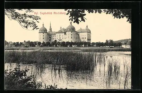 AK Moritzburg, Panoramablick zum Kgl. Jagdschloss