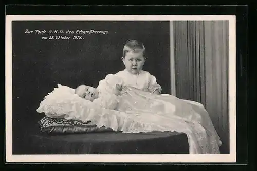 AK Zur Taufe des des Grossherzogs von Sachsen-Weimar-Eisenach 1912