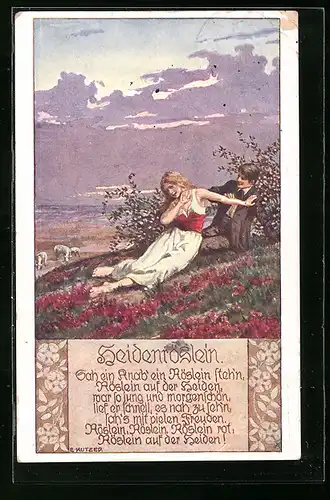 Künstler-AK Ernst Kutzer: Heidenröslein