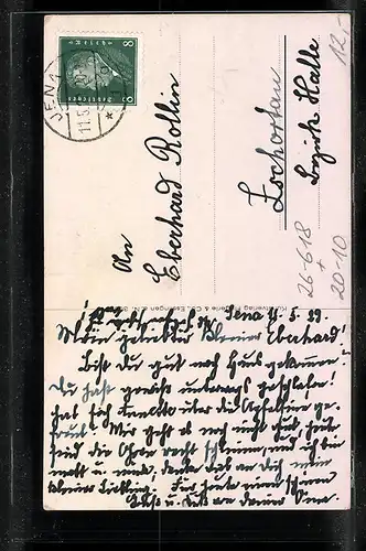 Künstler-AK Paul Lothar Müller: Zwerg spielt Flöte, Frühlingslied