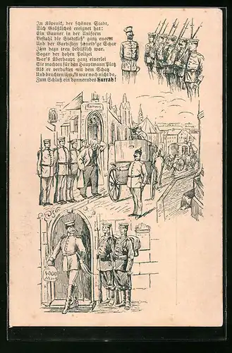 Künstler-AK Berlin, Geschichte vom Hauptmann von Köpenick