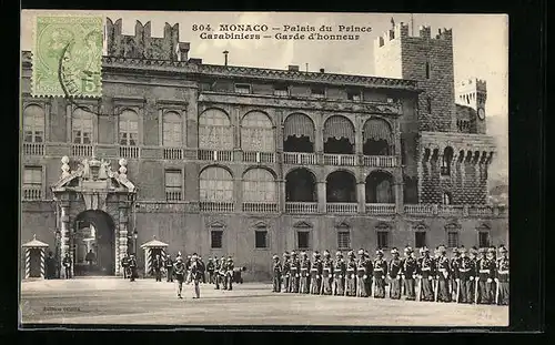 AK Monaco, Palais du Prince Carabiniers, Garde d`honneur