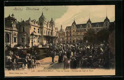 AK Monte-Carlo, Place du Casino, Terrasse du Cafe de Paris