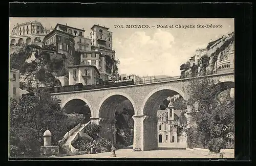 AK Monaco, Pont et Chapelle Ste-Dévote