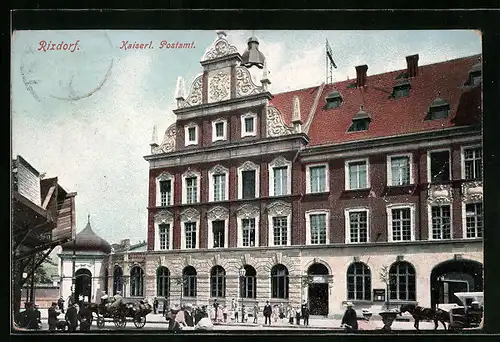 AK Rixdorf, Kaiserliches Postamt mit Strassenpartie