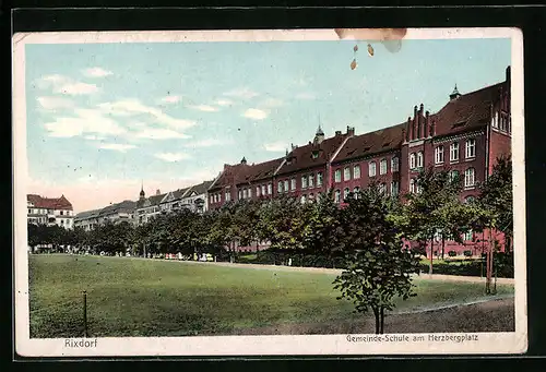 AK Rixdorf, Gemeinde-Schule am Herzbergplatz