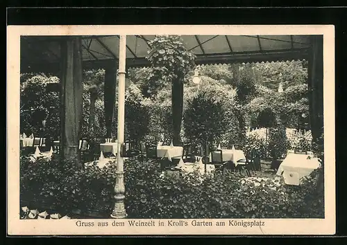 AK Berlin, Weinzelt in Kroll`s Garten