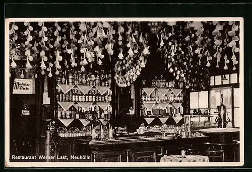 AK Berlin-Neukölln, Restaurant Werner Last, Kaiser-Friedrich-Strasse 243