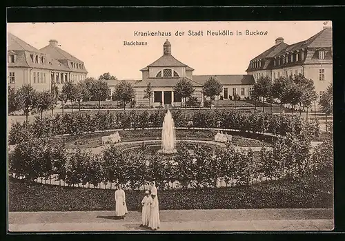 AK Berlin-Buckow, Krankenhaus der Stadt Neukölln, Badehaus