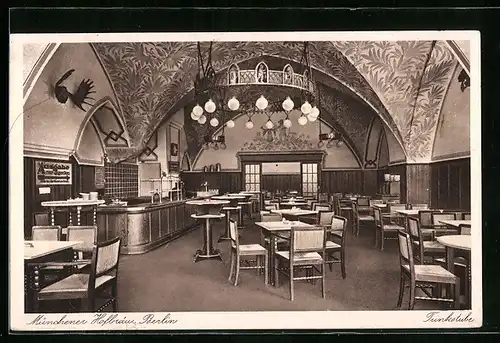 AK Berlin, Trinkstube Münchner Hofbräuhaus im Europahaus