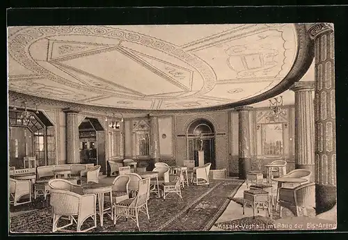 AK Berlin, Admiralspalast am Bahnhof Friedrichstrasse, Mosaik-Vestibül im 1. Rang der Eis-Arena