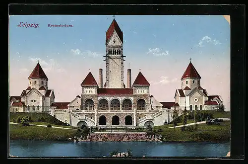 AK Leipzig, Blick auf das Krematorium